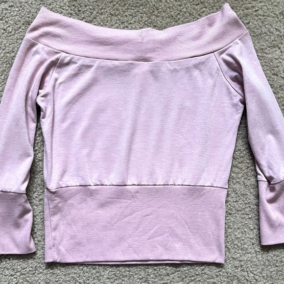 XI Forever 21 Juniors Pink Off the Shoulder 90’s Top w/ Zipper on Sleeves L - Picture 5 of 5